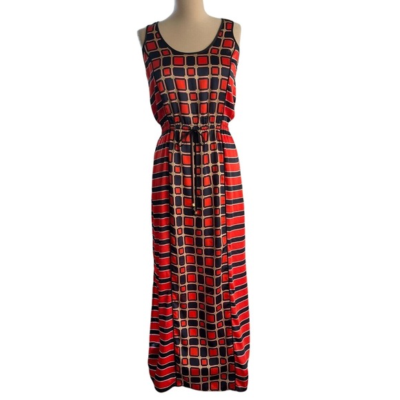 Michael Kors Maxi Dress‎ Geometric Print Sleeveless Casual S - Picture 1 of 5